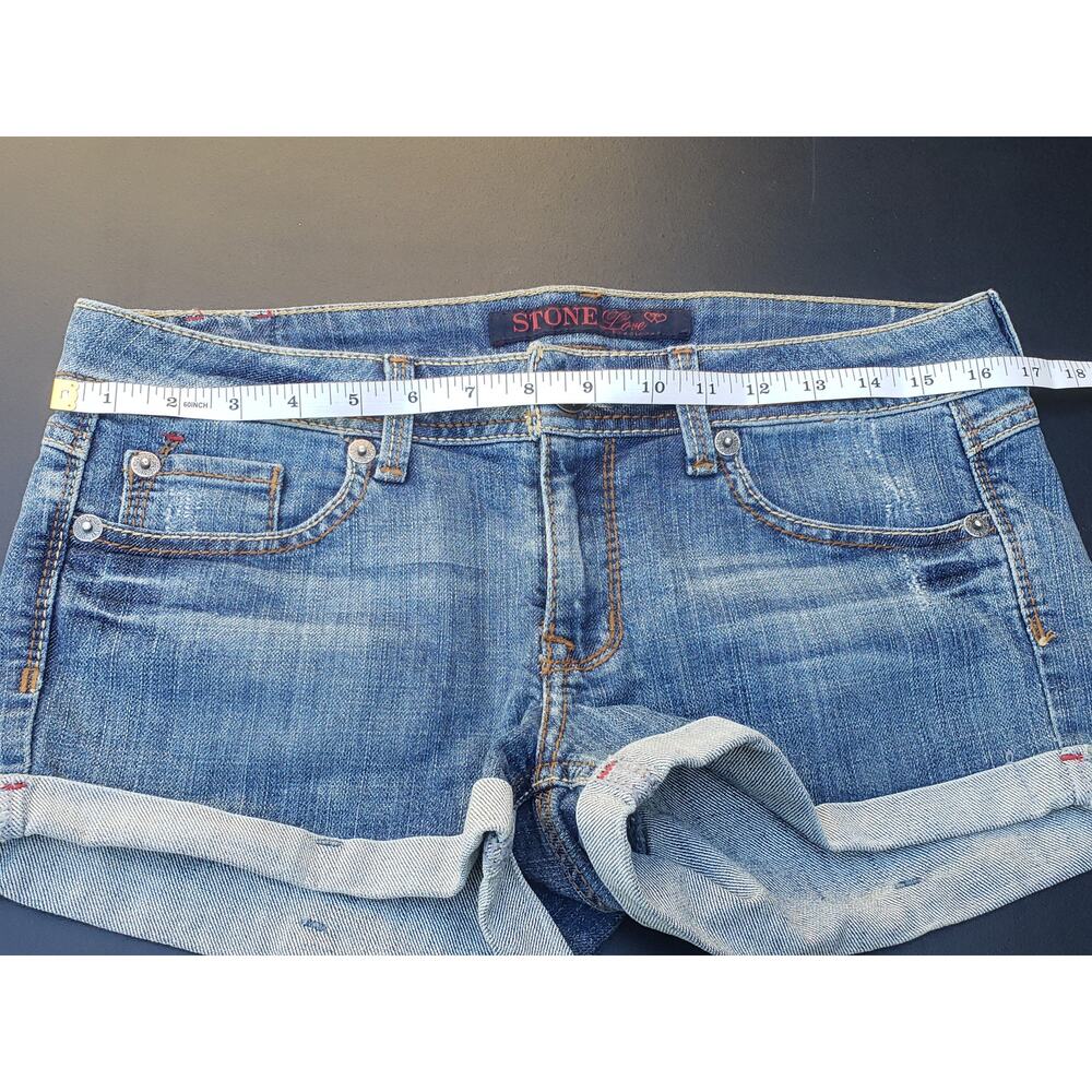 Stone Love Light Washed Denim Blue Jean Shorts | Size 9 - Picture 5 of 6